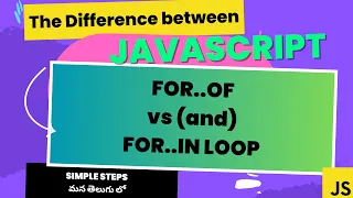 31 Javascript for of loop vs for in loop