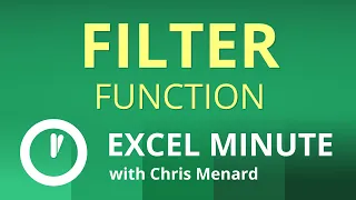 Excel FILTER Function Excel One Minute Functions Explained