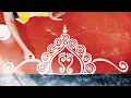 How to draw alpona design for Laxmi door alpana jhoti design