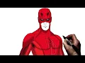 How To Draw Daredevil Step By Step Marvel