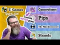 NYT Connections Pips Mini Crossword and Strands April 18 2026