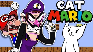 Mario Plays CAT MARIOOO!!! Ft. Waluigi