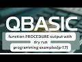 SEE QBASIC programming Function Procedures Examples with dry run table p-8 7 7