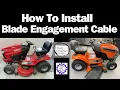 How to Install Blade Engagement Cable Husqvarna YTH Craftsman T2400 Lawn Tractor