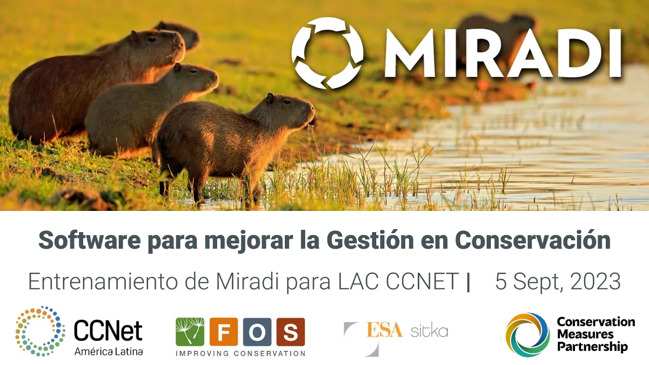 Entrenamiento en Miradi, software para mejorar la gestión en conservación, 5 de septiembre, 2023