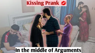 kissing prank on wife kissing in the middle of arguments epic reaction