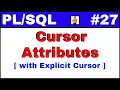 Tutorial Cursor attribute examples with Explicit Cursor