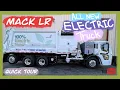 All-New Mack LR Electric Garbage Truck Quick Tour and Test Drive Heil Automated Side Loader Body