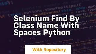 selenium find by class name with spaces python