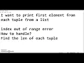 List Index out of Range Error Python Programming