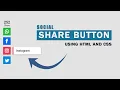 How to Make a Share button Html and CSS social media icon