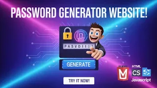 Build a Beautiful Password Generator Website HTML CSS JavaScript Project for Beginners