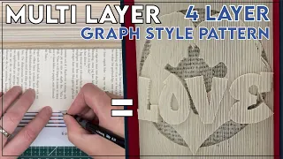 multilayer 4 layer graph style pattern cut u0026 fold c u0026f bookfolding