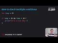 How to check multiple conditions - Swift for Complete Beginners