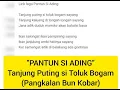 Lagu PANTUN SI ADING - Tanjung Puting Si Toluk Bogam (Lagu daerah Kab. Kotawaringin Barat, Pangkalan Bun)