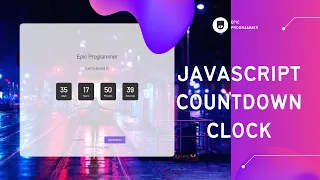 Countdown clock in JS using HTML CSS JavaScript Beginners Tutorials