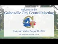August 18 2026 Gainesville TX Regular City Council Meeting