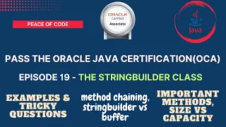 Java Certification-OCA The StringBuilder Class - methods chaining StringBuilder Vs StringBuffer