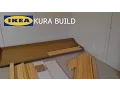 Putting Together the Kura IKEA Reversible Bed Assembly Upside Down 1 Man