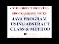 JAVA PROGRAM FOR ABSTRACT CLASSES CS3391 OBJECT ORIENTED PROGRAMMING NOTES 2021 REGULATION CSE