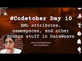XML attributes namespaces syntax stuff in DataWeave Stack Overflow 2022 Day 10