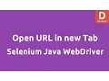 Open URL in New Tab using Selenium Java