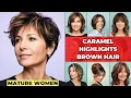 Caramel Highlights On Brown Hair For Women Over 50