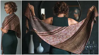 How to Make This Stunning Fall-Inspired Shawl Fall Gloaming Easy and Repeating Knit Pattern