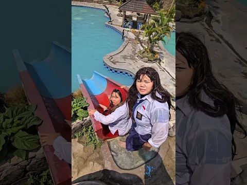 merah putih kenapa naik seluncur nya boncengan#trendingshorts