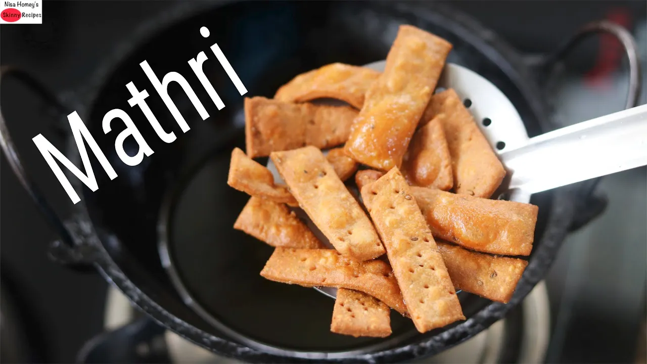 Ajwain Mathri With Whole Wheat Flour - Crispy Atta Mathri Recipe - Evening Snacks   Skinny Recipes