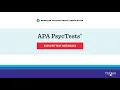 APA PsycTests - Explore Test Metadata