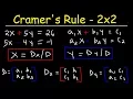 Cramer s Rule - 2x2 Linear System