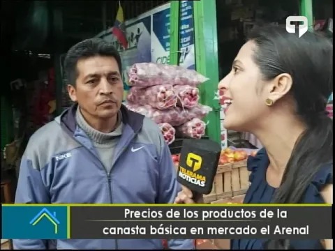 Precios de los productos de la canasta básica en mercado el Arenal