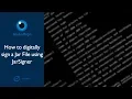 How to digitally sign a Jar File using JarSigner