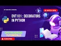 Lecture 22 - Python Decorators Explained in Hindi Decorators from Scratch with Real Examples