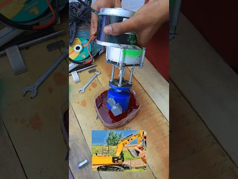 making RC excavator (oil pump and cylinder)#monster #king 💪💪⚡