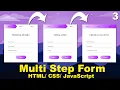 Multi Step Form with Step Progress Bar in HTML CSS JavaScript Multi Step Registration Form