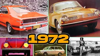 OS CARROS MAIS VENDIDOS de 1972 + Fatos e acontecimentos!