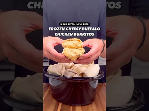 Macro-Friendly, High Protein Cheesy Buffalo Chicken Burritos #shorts