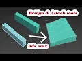 Bridge and attach tools in 3ds max
