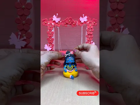 DIY Clay Craft Krishan Idol Making 🙏 #shorts #krishna #janmashtami #krishnajanmashtami #viral #asmr