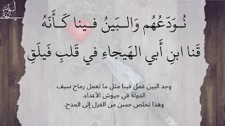 لعينيك  ما يلقى الفؤاد  وما لقي   المتنبي   حداء  أسامة النهاري دندنها