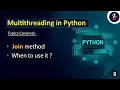 join Method in Multithreading Multithreading in Python Threading in Python