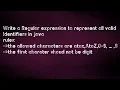 write a regular expression to represent all valid identifiers in java language