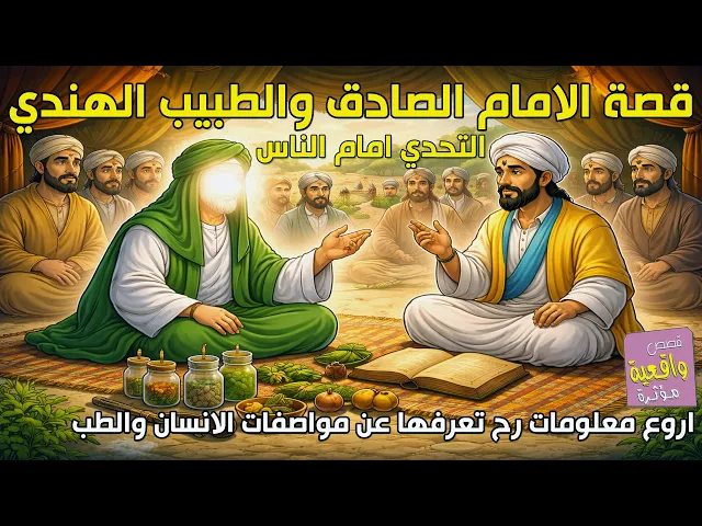 ⁣قصة الامام الصادق والطبيب الهندي - التحدي بالكب امام الناس - اسمع ماذا فعل الطبيب الهندي
