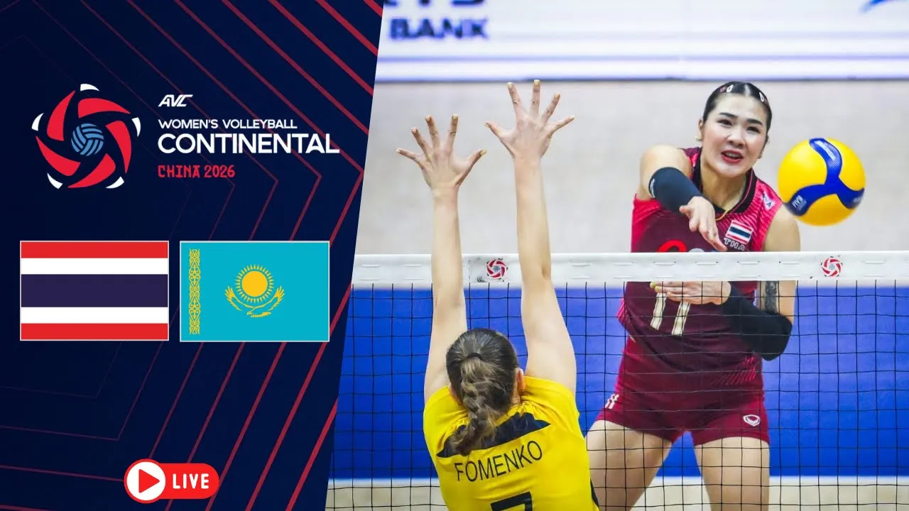 Thailand 🇹🇭vs🇰🇿 Kazakhstan AVC Women’s Continental Championship 2026 | Tianjin, China