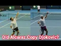 Carlos Alcaraz vs Novak Djokovic Serve Comparison
