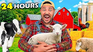 I Survived 24 Hours on a Luxury Farm‼️ (AI Controlled Everything)
