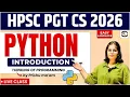 2 HPSC PGT CS Python Series Day 2 Character Set and Tokens in Python Programming Live