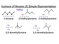 Organic Chemistry - Ch 1 Basic Concepts 12 of 97 Isomers of Hexane 5 Simple Representation